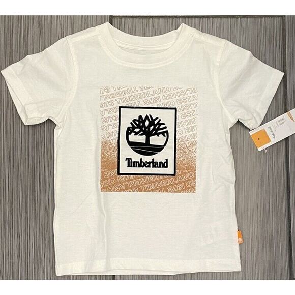 Timberland Boys Short Sleeve T-Shirt Logo Size 3T NWT RN 130323 - Picture 1 of 7